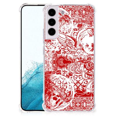 Extreme Case Samsung Galaxy S22 Plus Angel Skull Rood Extreme Case Samsung Galaxy S22 Plus Angel Skull Rood
