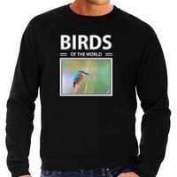 IJsvogel foto sweater zwart voor heren - birds of the world cadeau trui vogel liefhebber 2XL  -