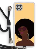 Golden hour: Samsung Galaxy A22 4G Transparant Hoesje met koord