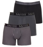 Hom boxershorts long Tommy 3-pack zwart-grijs-print