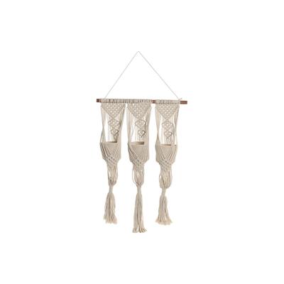 Home ESPRIT Katoen Hout Stads 46 x 2 x 93 cm