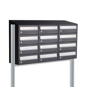 Allux Hive Set 3-Breed, 4-Hoog Met Dak Op Statief Zwart - 40030070_3x4ds