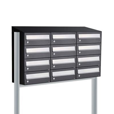 Allux Hive Set 3-Breed, 4-Hoog Met Dak Op Statief Zwart - 40030070_3x4ds