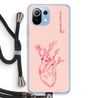 Blooming Heart: Xiaomi Mi 11 Lite Transparant Hoesje met koord