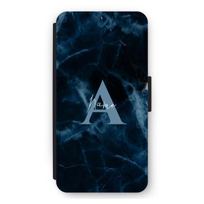 Midnight Marble: iPhone 12 Pro Max Flip Hoesje