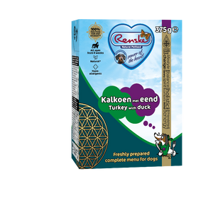 Renske vers hondenvoer kalkoen met eend 375 gram