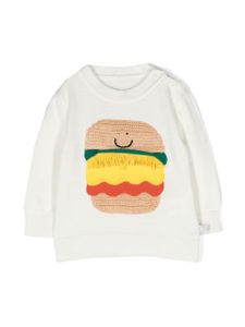 Stella McCartney Kids pull Burger en maille intarsia - Blanc