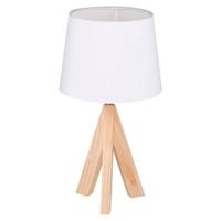 Tafellamp - op houten voet - 40 cm - Schemerlamp - Woonaccessoires/woondecoratie - lampen