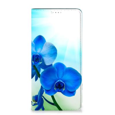 Samsung Galaxy A14 5G Smart Cover Orchidee Blauw - Cadeau voor je Moeder Samsung Galaxy A14 5G Smart Cover Orchidee Blauw - Cadeau voor je Moeder