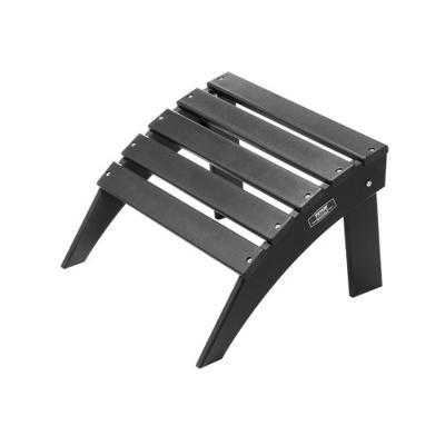 VEVOR Voetenbank Adirondack Ottoman 475x500x330mm HDPE Tuinstoel Zwart