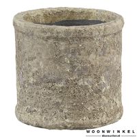 Solange Cream ceramic round pot S - thumbnail