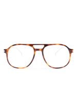 Saint Laurent Eyewear lunettes de vue à effet écaille de tortue - Marron