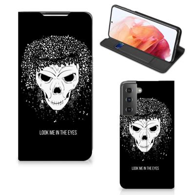 Mobiel BookCase Samsung Galaxy S21 Skull Hair Mobiel BookCase Samsung Galaxy S21 Skull Hair