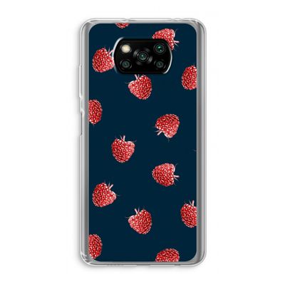 Framboosjes: Xiaomi Poco X3 Pro Transparant Hoesje