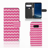 Samsung Galaxy S8 Telefoon Hoesje Waves Pink - thumbnail