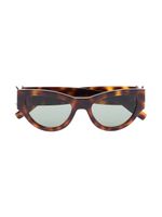 Saint Laurent Eyewear lunettes de soleil SLM94 à monture papillon - Marron