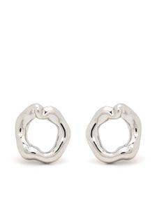 Vann Jewelry puces d'oreilles Irregular Circle - Argent