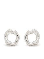 Vann Jewelry puces d'oreilles Irregular Circle - Argent