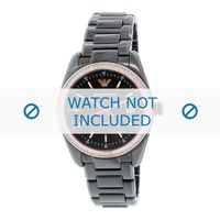 Armani horlogeband AR1496 Keramiek Zwart 20mm - thumbnail