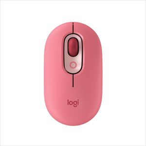 Logitech POP Muis Bluetooth Optisch Framboos-rood, Koraalrood 4 Toetsen 4000 dpi Easy Switch 3 apparaten, Geluidsarme toetsen, Geïntegreerd scrollwiel