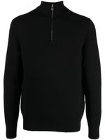 Dunhill pull en laine à col zippé - Noir