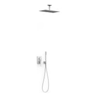 Regendouche set Tres Slim | Inbouw | Mengkraan | 2-weg | Vierkant | Wit mat