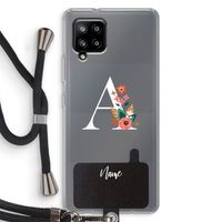 Pink Bouquet: Samsung Galaxy A42 5G Transparant Hoesje met koord