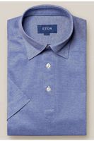 ETON Slim Fit Polo shirt Korte mouw donkerblauw - thumbnail