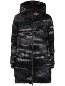Herno manteau zippé à motif abstrait - Noir