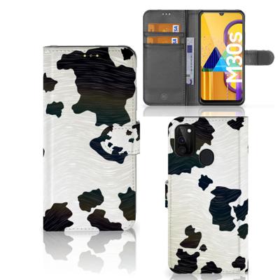 Samsung Galaxy M21 | M30s | Telefoonhoesje | Met pasjeshouder | Koeienvlekken