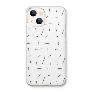 Hipster stripes: iPhone 13 mini Transparant Hoesje