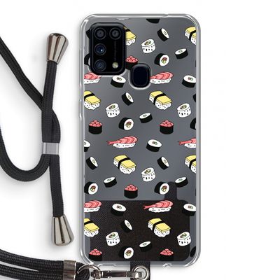 Sushi time: Samsung Galaxy M31 Transparant Hoesje met koord