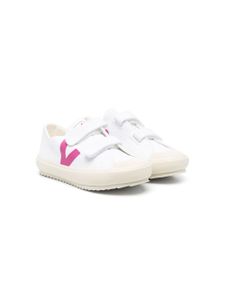 VEJA Kids baskets en toile à logo imprimé - Blanc