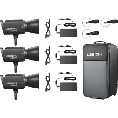 Godox Litemons LA300R RGB LED Video Light 3 Light Kit (zwart)