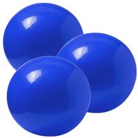 6x stuks opblaasbare strandballen extra groot plastic blauw 40 cm - thumbnail