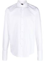 BOSS chemise en coton à col italien - Blanc