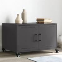 Salontafel 68x50x43,5 cm staal zwart