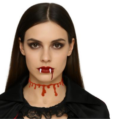 Vampier verkleed set - ketting/tanden/bloed - volwassenen - Horror/Halloween verkleed accessoires
