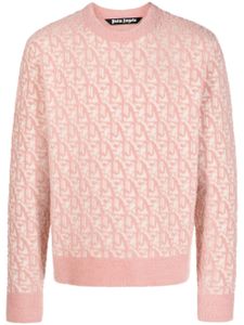 Palm Angels pull à motif monogrammé en jacquard - Rose