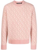 Palm Angels pull à motif monogrammé en jacquard - Rose