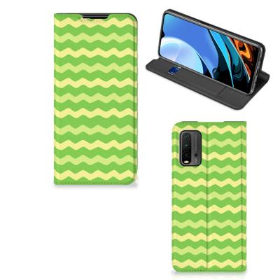 Xiaomi Poco M3 | Redmi 9T | Hoesje met Magneet | Waves Green