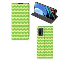 Xiaomi Poco M3 | Redmi 9T | Hoesje met Magneet | Waves Green