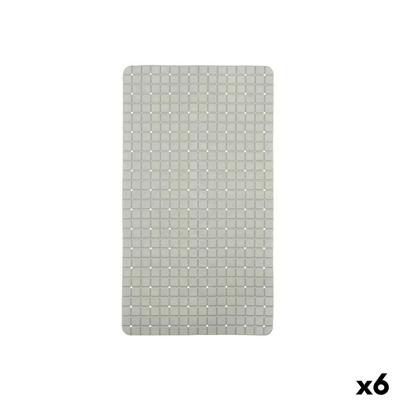 Antislipmat voor in de douche Berilo Grijs PVC 67,7 x 38,5 x 0,7 cm Ruiten (6 Stuks)