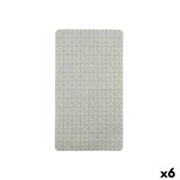 Antislipmat voor in de douche Berilo Grijs PVC 67,7 x 38,5 x 0,7 cm Ruiten (6 Stuks)