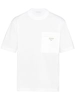 Prada t-shirt Re-Nylon à logo triangulaire - Blanc