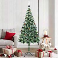 VidaXL Kunstkerstboom met 300 led groen 180 cm pvc en staal