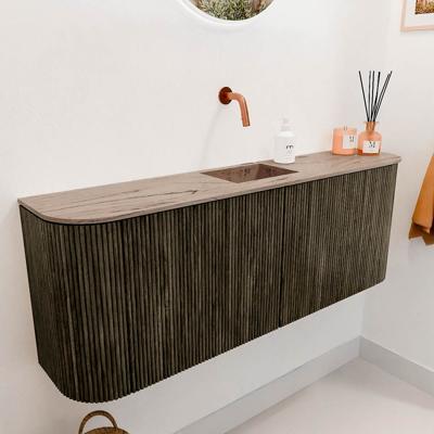 Toiletmeubel Mondiaz Joya Dlux | 113.2 cm | Meubelkleur Shadow | Faye wastafel Arena Wasbak Midden | Zonder kraangat(en)