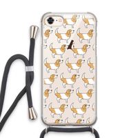 Doggy: iPhone 8 Transparant Hoesje met koord