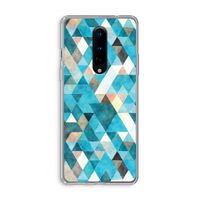 Gekleurde driehoekjes blauw: OnePlus 8 Transparant Hoesje