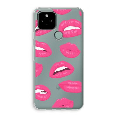 Bite my lip: Google Pixel 5 Transparant Hoesje